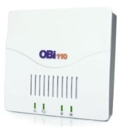The Obihai Obi110 bridges Google Voice to an actual telephone for incoming and outgoing calls. 